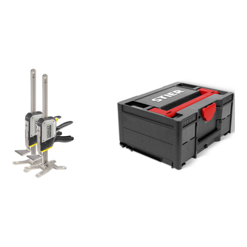Set Stanley Einhand-Montagewerkzeug Tradelift Set + STIER Systainer³ II Black Edition