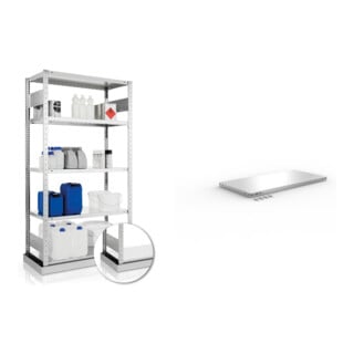 Set S3 150 CLIP Umweltregal mit Böden + Zusatzboden CLIP V150 1000x500 mm