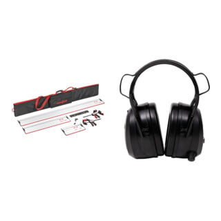 Set Mafell Führungsschienentaschen-Set, F 80 + F 160 + F-WA + F-VS + 2 x F-SZ 180MM + TZ-FST1600 + STIER Kapselgehörschutz SGR-40 FM Radio Bluetooth 800 mAh