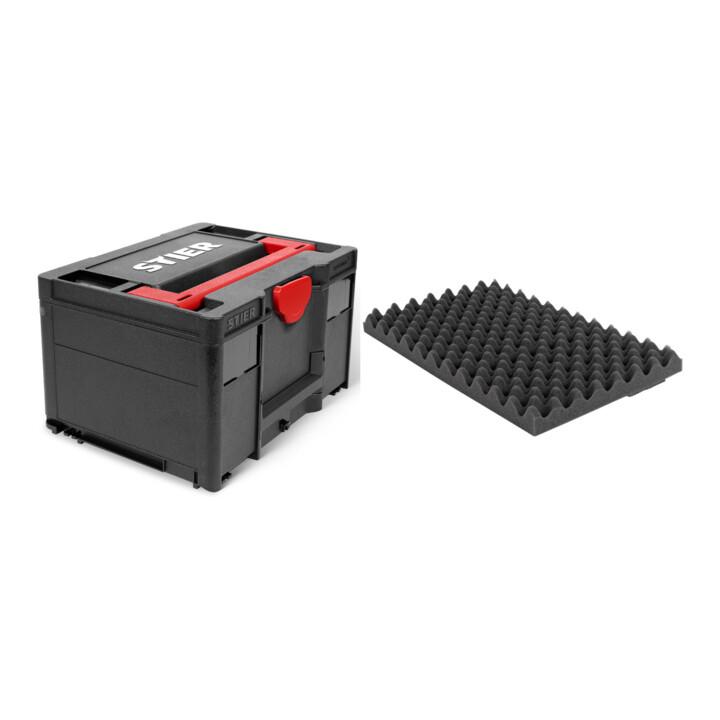 Set STIER Systainer³ III Black Edition + Deckelpolster genoppt für Systainer³ + Systainer T-LOC MFT BLACK-Edition
