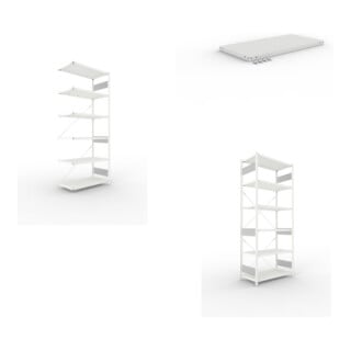 Set META-Regalbau GmbH& Co. KG S3 CLIP 150 Anbauregal 2500x1000x500 mm in RAL...