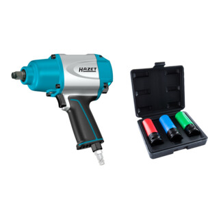 Set HAZET Schlagschrauber 9012SPC + Stier Kraft-Steckschlüssel-Satz 1/2''