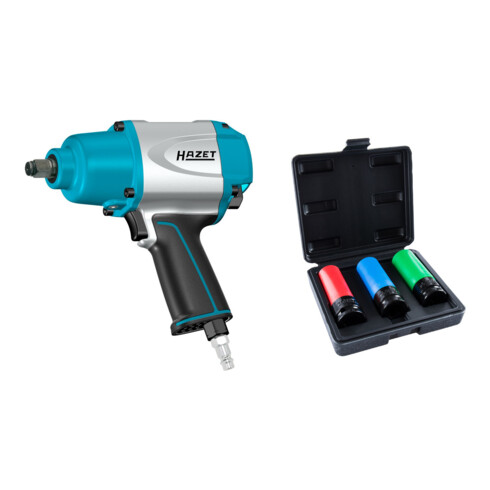 Set HAZET Schlagschrauber 9012SPC + Stier Kraft-Steckschlüssel-Satz 1/2''