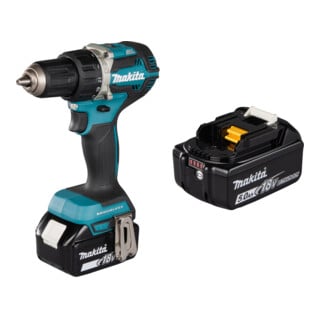 Set Makita Akku-Bohrschrauber DDF484RTJ, 18 V + Akku 18,0 V 5,0 Ah BL1850B