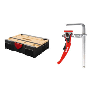 Set STIER Systainer® T-LOC MFT BLACK-Edition + Ganzstahl-Hebelzwinge SHZ 160/60