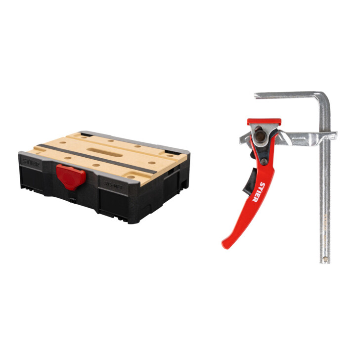 Set STIER Systainer® T-LOC MFT BLACK-Edition + Ganzstahl-Hebelzwinge SHZ 160/60