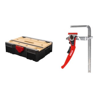 Set STIER Systainer® T-LOC MFT BLACK-Edition + Ganzstahl-Hebelzwinge SHZ 160/60