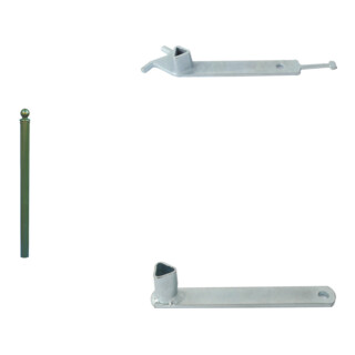Set Schake Absperrstilpfosten Typ 465PB + BefestigungsschraubensatzTyp 1
