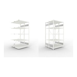 Set META-Regalbau GmbH& Co. KG S3 CLIP 150 DAR 2000 x 1000 x 500 RAL 7035...