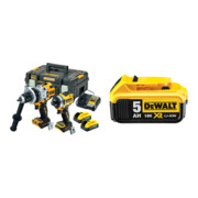 Set Dewalt Akku-Kombopack (2-tlg.) 18V 5 Ah + DeWalt 18,0V / 5,0 Ah Ersatz-Akku