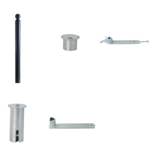 Set Schake Absperrstilpfosten Typ 466FB, herausnehmbar + Dreikantverschluß,...