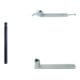 Set Schake Absperrstilpfosten Typ 466PB, ortsfest + BefestigungsschraubensatzTyp 1-1