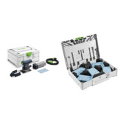 Set Festool RUTSCHER RTS 400 REQ-Plus + Schleifmittel-Systainer 80X133 Granat