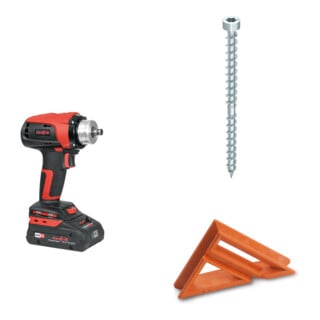 Set Mafell Akku-Bohrschrauber A 18 im T-MAX + Heco-TOPIX-plus CombiConnect 8,5 x 350 + Heco Einschraubhilfe für Heco TOPIX Holzbauschrauben