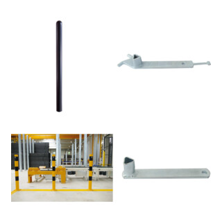 Set Schake Absperrstilpfosten Typ 468FUHB, umlegbar + Dreikantschl ssel M 12, Standard + Grauguss-Univ.-Schl ssel z.Absperrpf. m.Feuerw.-V.