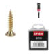 Set Stier Senkkopf-Spanplattenschraube 3,5x12 + Universalhalter KraftSpezial + TORX®-Bit-Großpackung T20-1