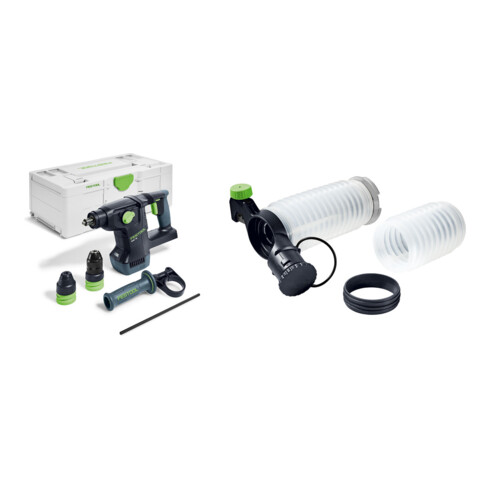 Set Festool Akku-Kombihammer KHC 18 EB-Basic + Absaugvorrichtung AV-BHC/KHC