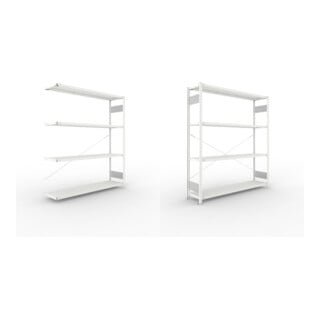 Set META-Regalbau GmbH& Co. KG S3 CLIP 200 AR 2000x1700x400 RAL 7035  mit 4...