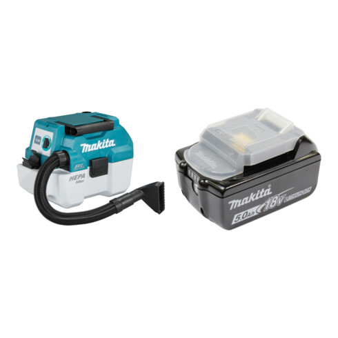 Set Makita Akku-Staubsauger 18 V DVC750LZX3 + Akku-BL1850B Li 18,0V 5.0Ah