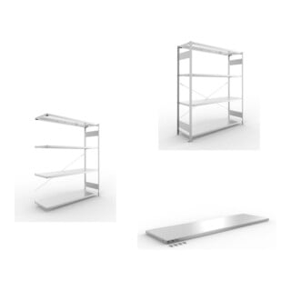 Set META-Regalbau GmbH& Co. KG S3 CLIP 200 AR 2000x1700x500 mm in verzinkt...