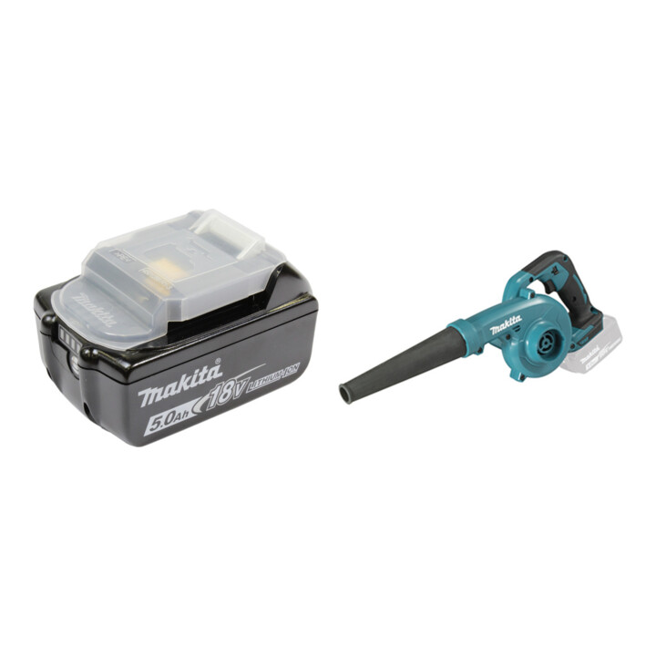 Set Makita: Akku 18V 5,0Ah BL1850B + Akku-Gebläse DUB185Z