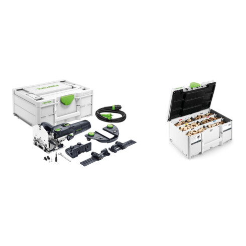 Set Festool DF 500 Q-Set + Domino Dübel Buche Sortiment DS 4/5/6/8/10 1060 BU