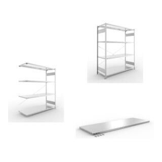 Set META-Regalbau GmbH& Co. KG S3 CLIP 200 AR 2000x1700x600 mm in verzinkt...