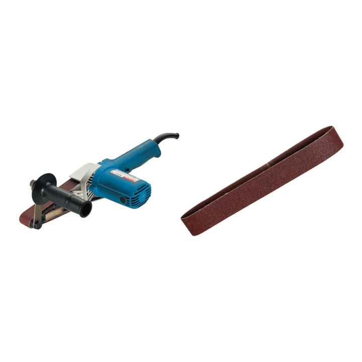 Set MAKITA Bandfeile 9031 + Schleifband 30x533mm K80 P-00103
