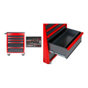 Set STIER Werkstattwagen Basic+ bestückt 92-teilig + Schubladen-Einlagefach