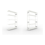 Set META-Regalbau GmbH& Co. KG S3 CLIP 200 AR 2500x1500x400 mm in RAL 7035...