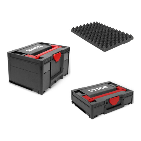 Set STIER Systainer³ I + III Black Edition +Deckelpolster für T-Loc/Classic