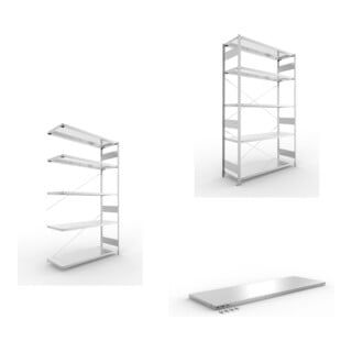 Set META-Regalbau GmbH& Co. KG S3 CLIP 200 AR 2500x1500x500 mm in verzinkt...