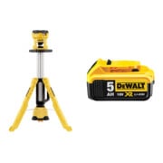 Set DeWalt Akku-LED-Baustellenstrahler 18 Volt DCL079-XJ + Ersatz-Akku DCB184-XJ