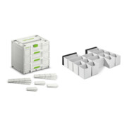 Set Festool Sortainer³ SYS3-SORT/3 M 337 + Einsatzboxen Set 60x60/120x71 3xFT