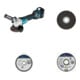Set Makita Winkelschleifer DGA517RTJ 18V +Bosch 2 X-LOCK Trennscheiben