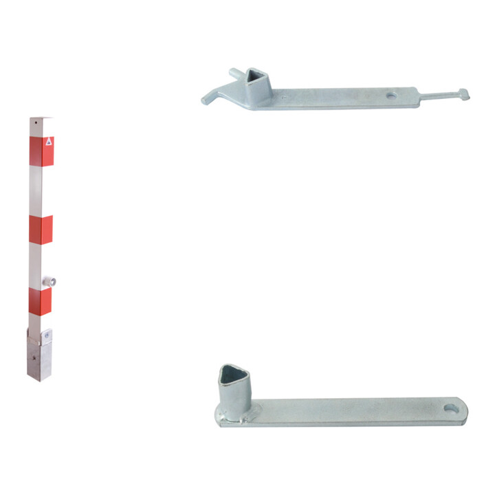 Set Schake Absperrpfosten Typ 470FUKH, umlegbar, Hebe, Kipp, Mechanik +...