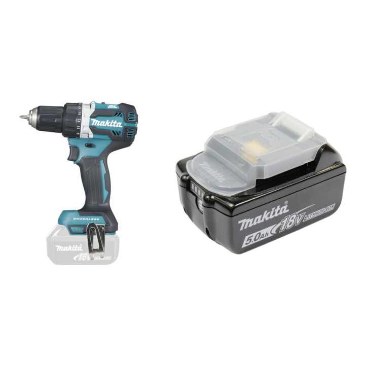 Set Makita: Bohrschrauber DDF484Z 18V Solo ++ Akku BL1850B 5,0Ah Li-Ion