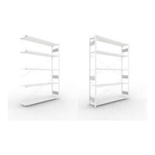 Set S3 CLIP 200 AR 2500x1700x400 mm in RAL 7035 mit 5 Böden + S3 CLIP 200 GR 2500x1700x400 mm in RAL 7035 mit 5 Böden + Zusatzboden 1700x400 7035 4F