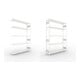 Set S3 CLIP 200 AR 2500x1700x400 mm in RAL 7035 mit 5 Böden + S3 CLIP 200 GR 2500x1700x400 mm in RAL 7035 mit 5 Böden + Zusatzboden 1700x400 7035 4F