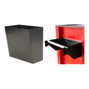 Set STIER Werkstattwagen Premium leer mit Kunststoffabdeckung + Papierkorb + Putztuchhalter