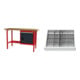 Set STIER Werkbank mit 1 Schublade und 1 Tür BxTxH 1500x600x960 mm RAL 3020...