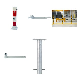 Set Schake Absperrpfosten Typ 4715FUB + Dreikantschlssel M 12 + Grauguss-Univ.-Schlssel + BefestigungsschraubensatzTyp 1 + Bodenhlse