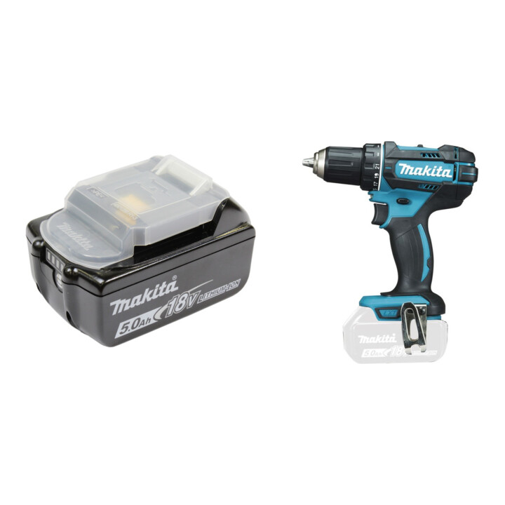 Set Makita: Bohrschrauber DDF482Z 18V Solo + Akku BL1850B 5,0Ah Li-Ion