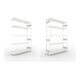 Set S3 CLIP 200 AR 2500x1700x500 mm in RAL 7035 mit 5 Böden + S3 CLIP 200 GR 2500x1700x500 mm in RAL 7035 mit 5 Böden + Zusatzboden 1700x500 7035 4F