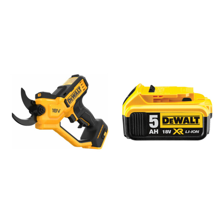 Set DeWalt Akku-Astschere, 18V, Basisversion + Ersatz-Akku DCB184-XJ
