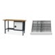 Set STIER Werkbank mit 1 Schublade und 1 Tür BxTxH 1500x600x960 mm RAL 7016...