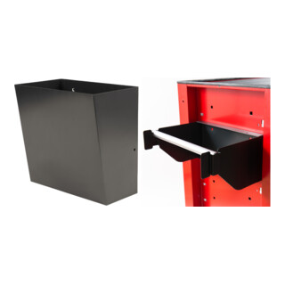 Set STIER Werkstattwagen Premium mit Edelstahl-Arbeitsfläche + Papierkorb + Putztuchhalter