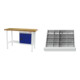 Set STIER Werkbank mit 1 Schublade und 1 Tür BxTxH 1500x600x960 mm RAL 7035...