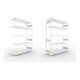 Set S3 CLIP 200 AR 2500x1700x600 mm in RAL 7035 mit 5 Böden + S3 CLIP 200 GR 2500x1700x600 mm in RAL 7035 mit 5 Böden + Zusatzboden 1700x600 7035 4F