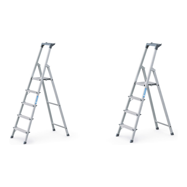 Set Zarges Stufen-Stehleiter 5 Stufen + Stufen-Stehleiter, 4 Stufen inkl. Brücke